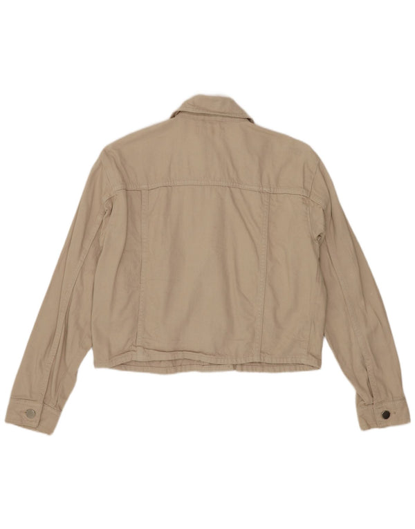 Topshop Giacca bomber oversize da donna Petite Crop UK 6 XS Cotone beige