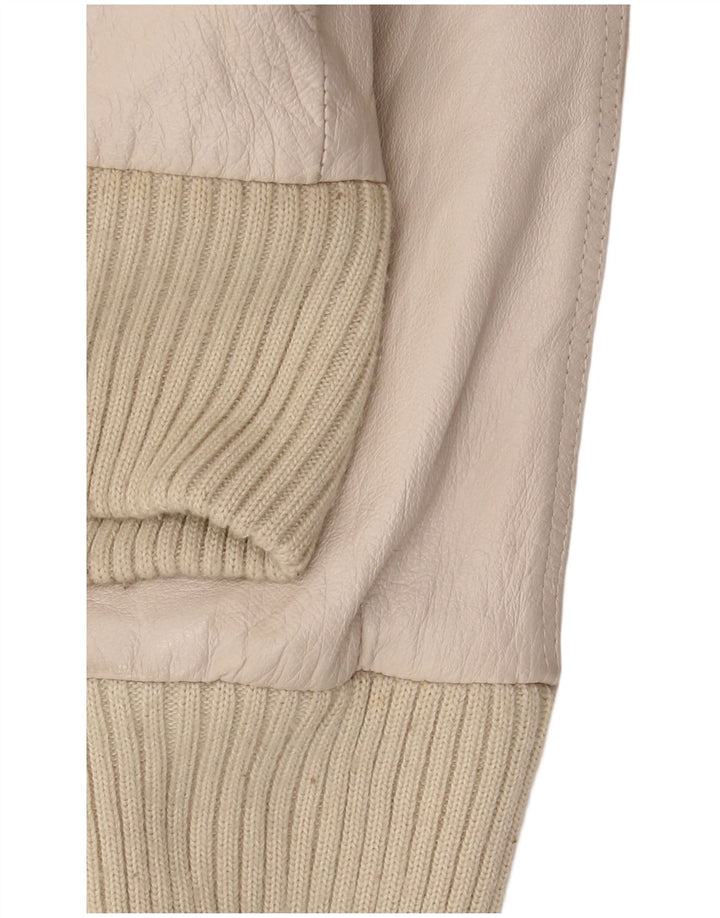 Giacca Pelle Donna Conbipel IT 48 XL Pelle Bianca
