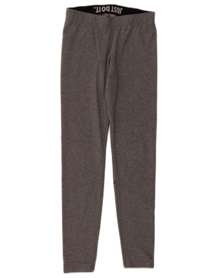Leggings grafici da donna Nike UK 12 cotone screziato grigio medio