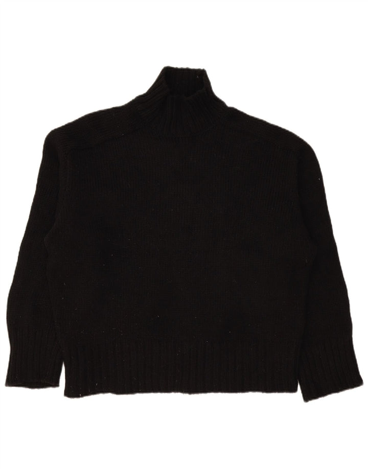 Maglione maglione oversize con collo dolcevita da donna Zara UK 14 medio nero