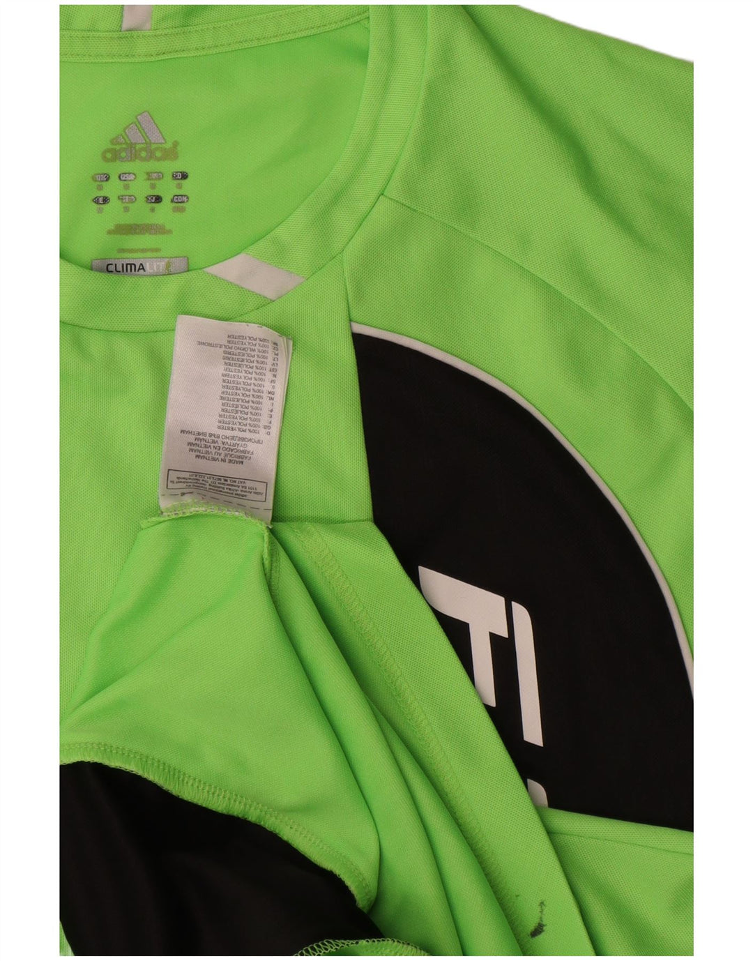 T-shirt grafica Adidas da uomo F50 Top in poliestere color block verde medio