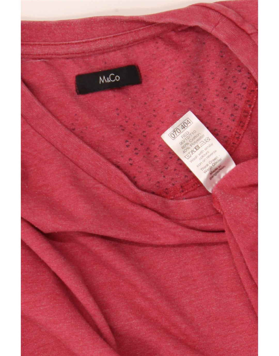 T-shirt da uomo M&Co Top XL in cotone rosso