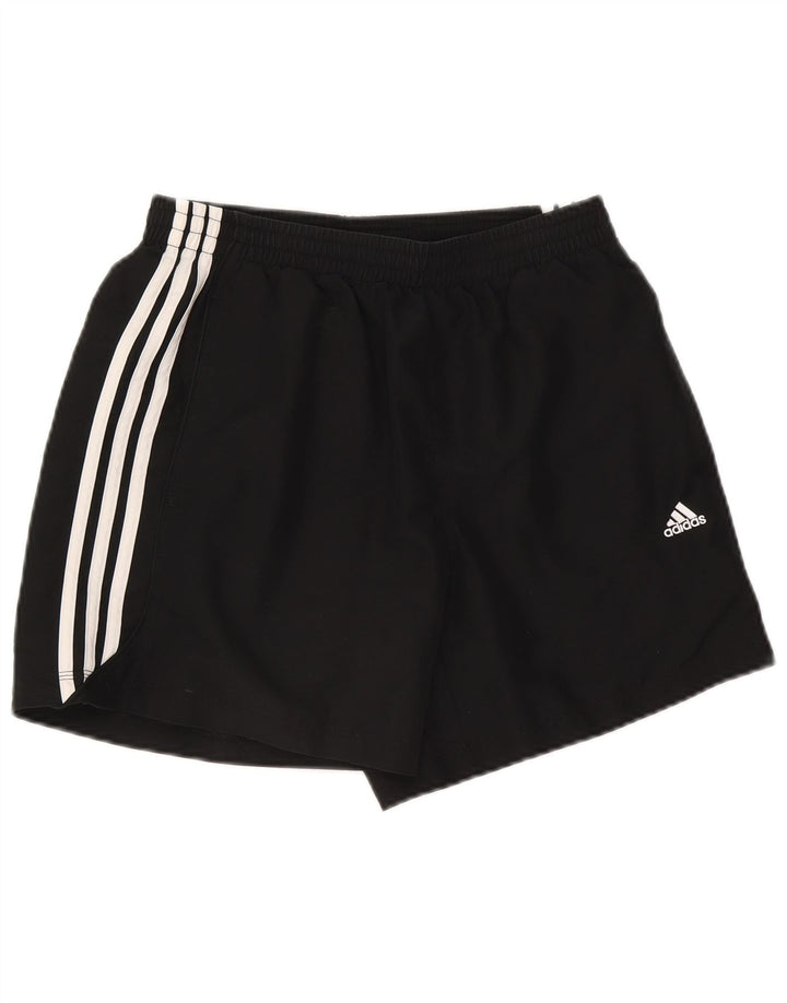 Pantaloncini sportivi Adidas da uomo piccoli in poliestere nero