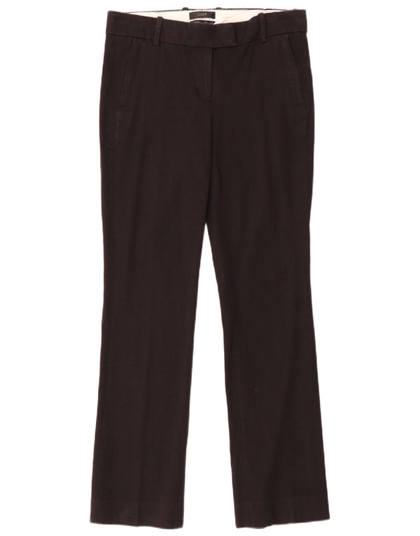J. Crew Womens Campbell Straight Suit Trousers US 2 XS W27 L30 Black Cotton