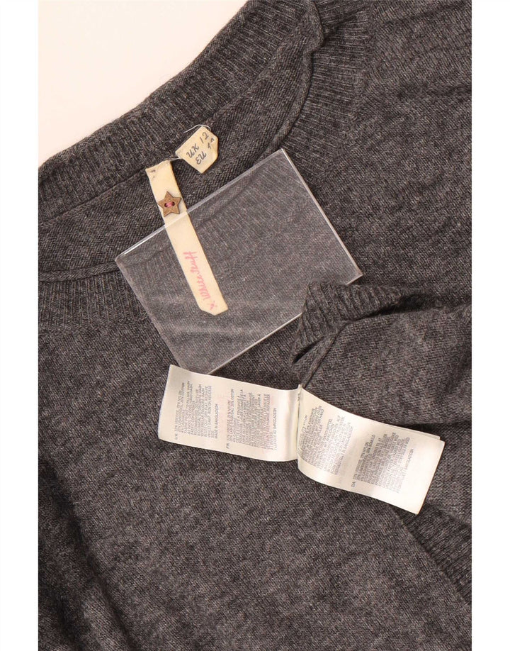 Maglione maglione girocollo da donna White Stuff UK 12 Pois grigio medio