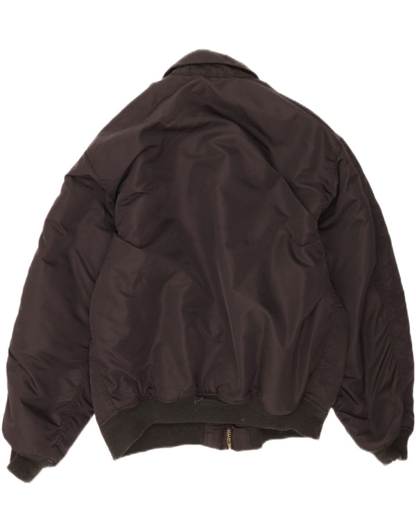 Giacca da aviatore da volo vintage da uomo per la stagione fredda UK 40 grande nylon nero