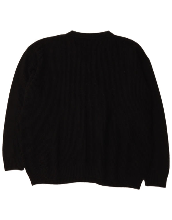 Maglione da uomo con scollo a V Engbers EU 54 XL lana a righe nere