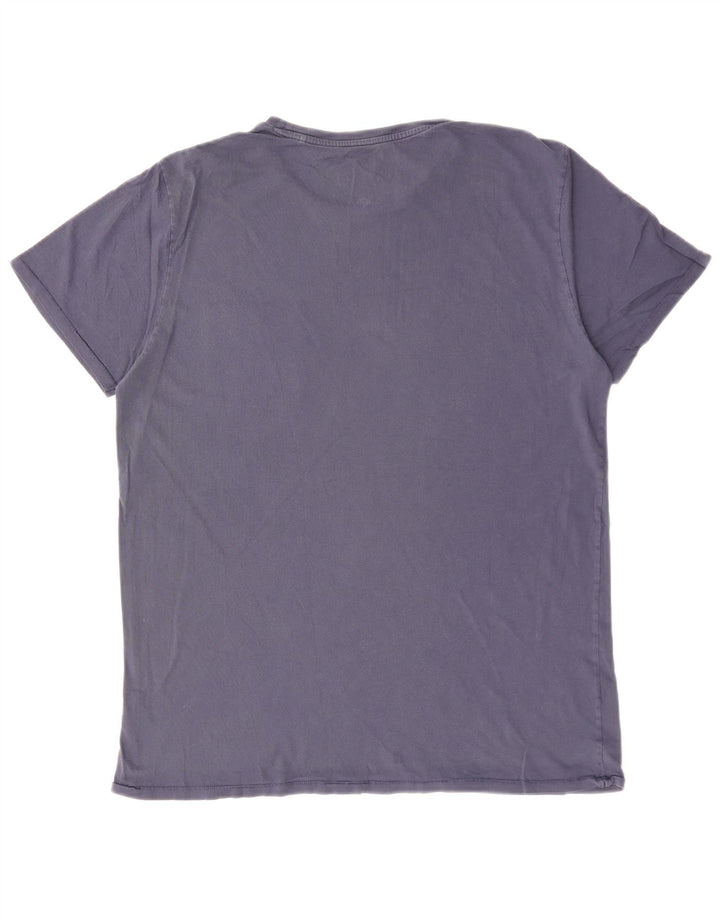 FAT FACE T-shirt da uomo Top grande in cotone blu