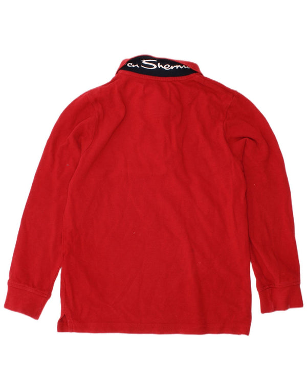 Polo a maniche lunghe con grafica BEN SHERMAN da bambino 6-7 anni in cotone rosso