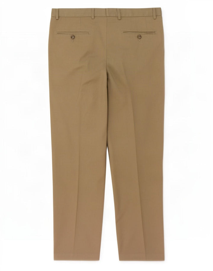 Pantaloni da abito da uomo Marks & Spencer W34 L31 Lana beige