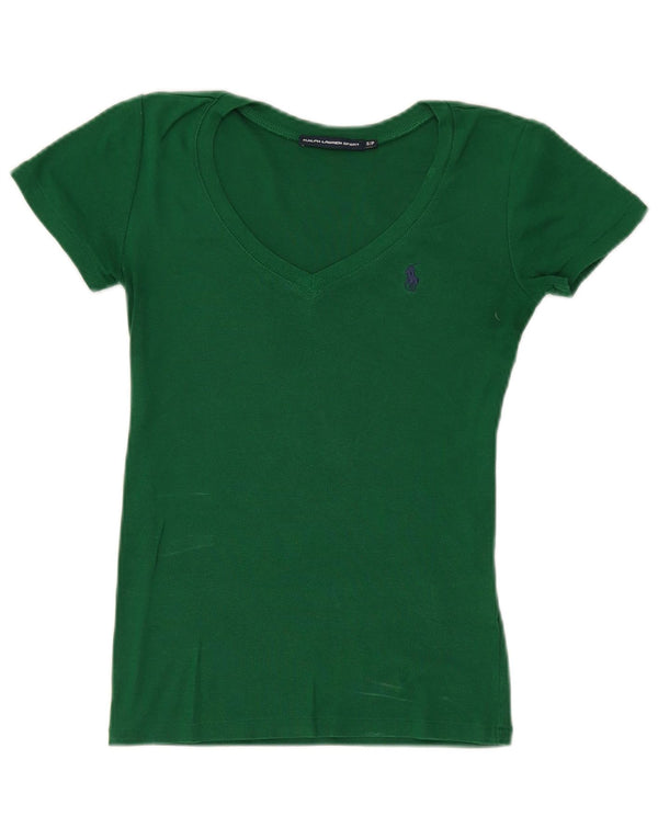 T-shirt da donna Ralph Lauren Top UK 10 piccola in cotone verde