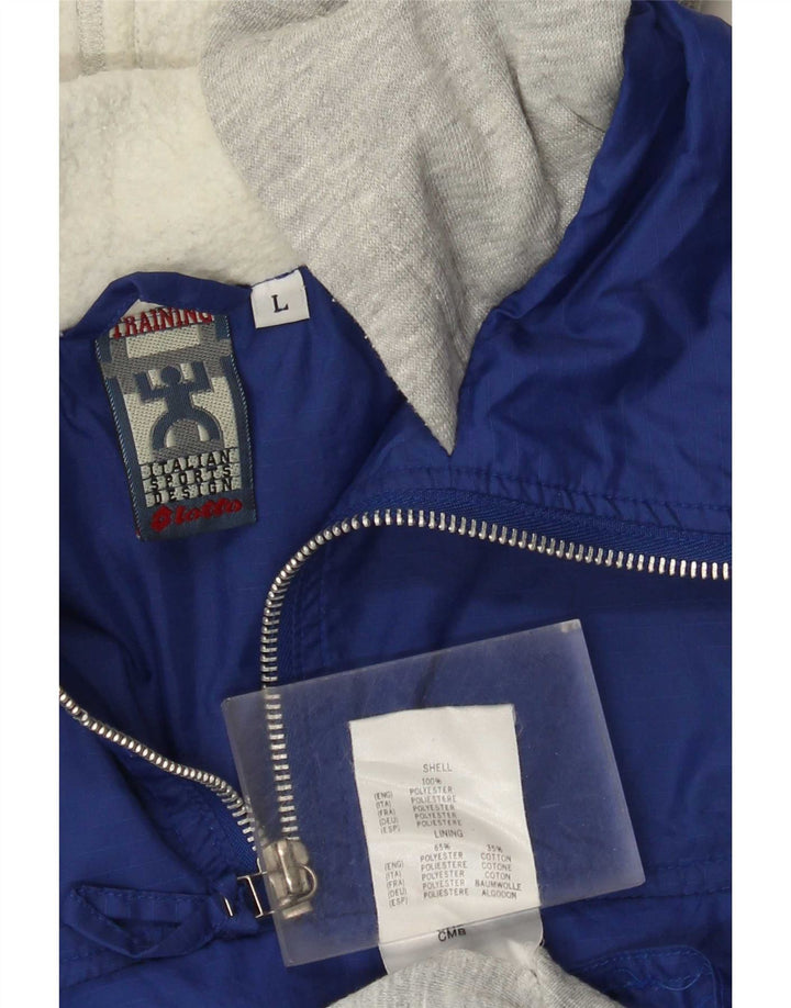 Lotto Giacca da uomo con cappuccio e pullover da tuta, grande, color block blu