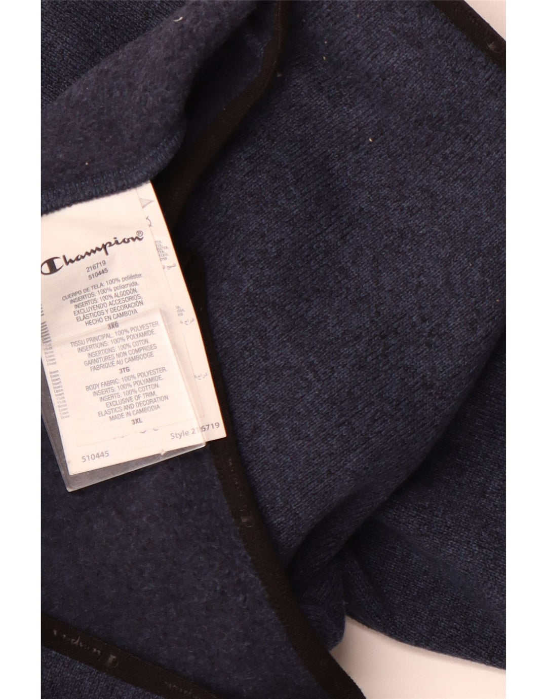 Giacca da tuta da uomo CHAMPION 3XL poliestere blu navy