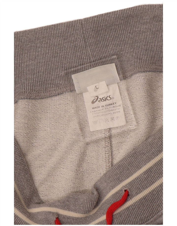 Pantaloni da tuta ASICS da uomo, grandi, in cotone grigio screziato