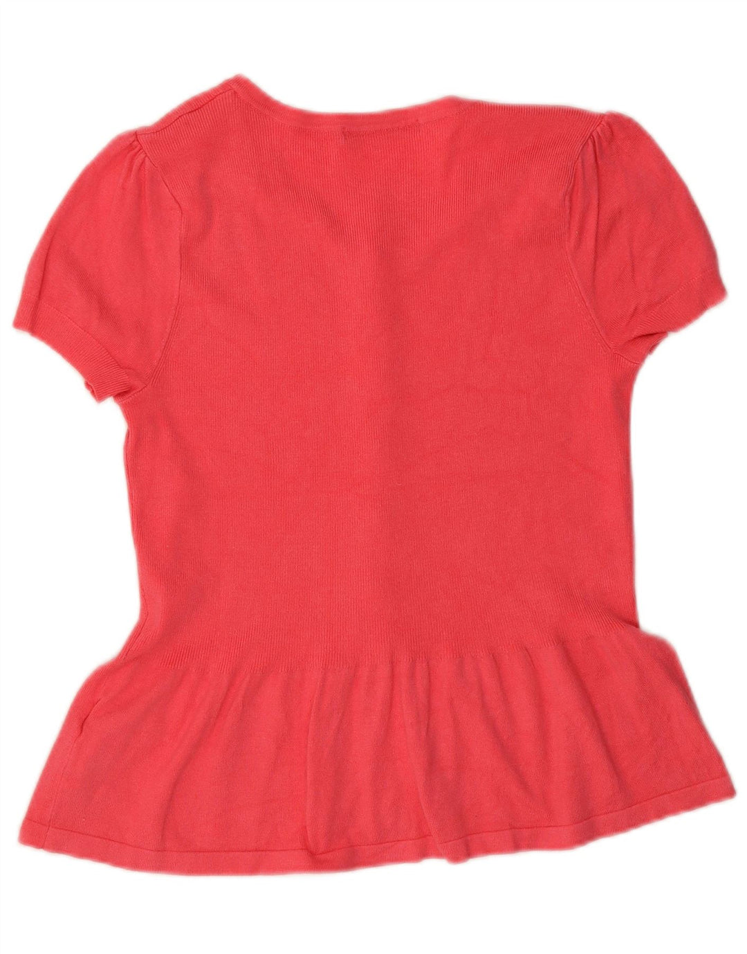 MARKS & SPENCER Camicia a maniche corte da donna Camicetta UK 14 Viscosa rosa medio