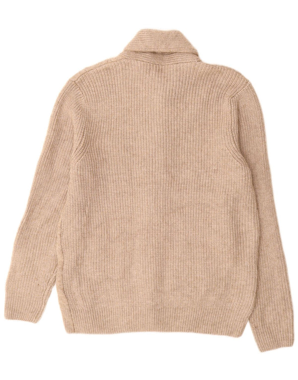 Marks & Spencer Mens Cardigan Sweater Large Beige Polyester