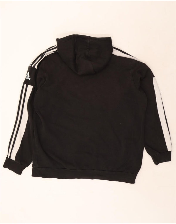 Felpa con cappuccio da uomo ADIDAS 2XL in cotone color block nero