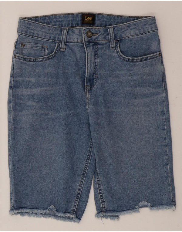 Pantaloncini di jeans da donna Lee US 6 medi W28 cotone blu