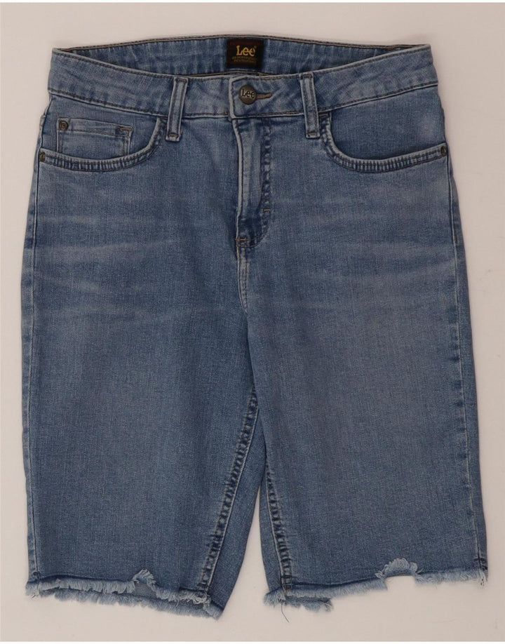 Pantaloncini di jeans da donna Lee US 6 medi W28 cotone blu