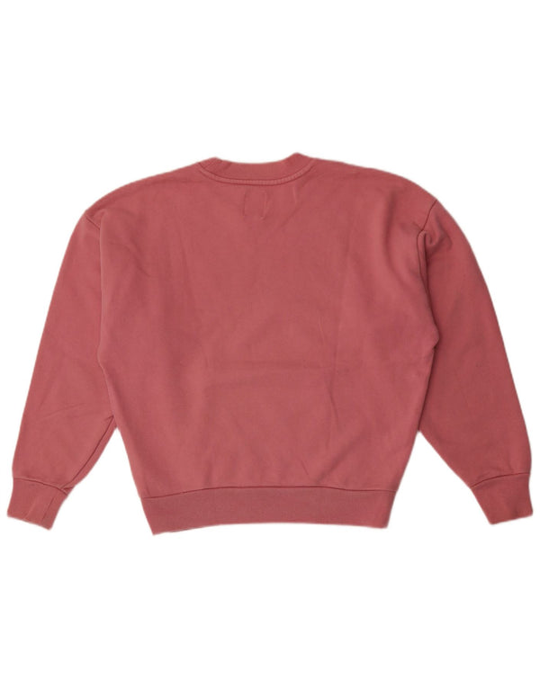 Gap Womens Graphic Oversized Sweatshirt Jumper UK 6 XS Pink Cotton