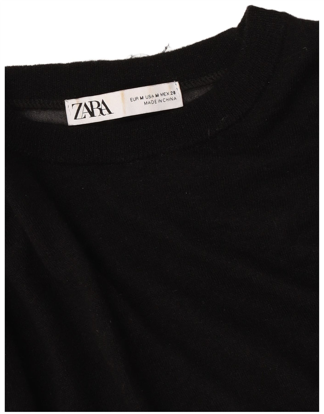 Maglione maglione oversize con scollo a barca da donna Zara UK 14 medio nero
