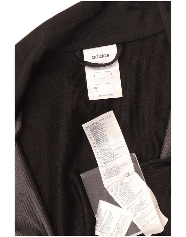 Giacca da tuta da uomo Adidas UK 44/46 Large Nero Colourblock Poliestere