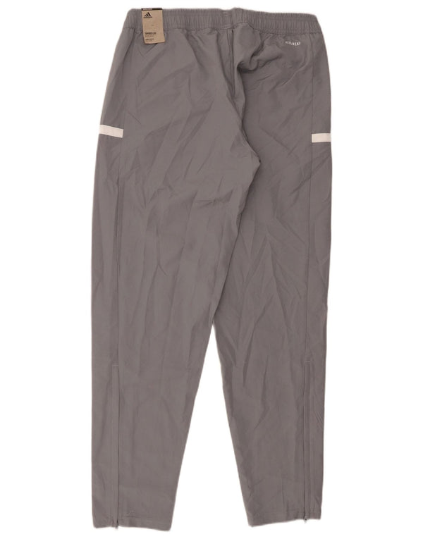 Pantaloni da tuta con grafica Adidas da donna UK 12/14 Poliestere grigio medio