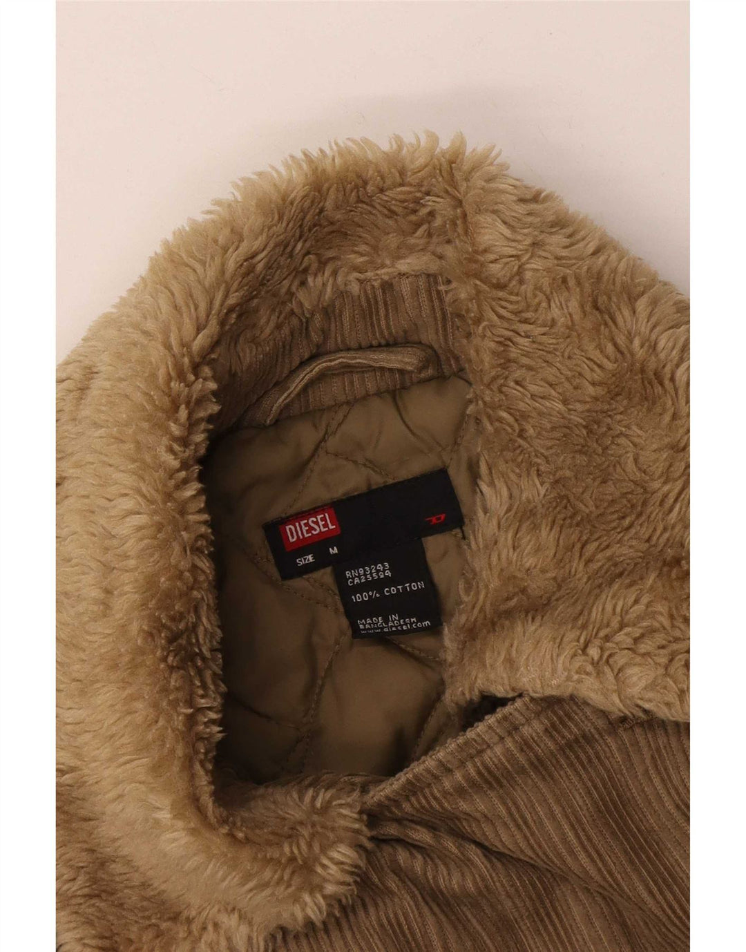 Giacca militare in velluto a coste da donna Diesel UK 12 Medio Cachi