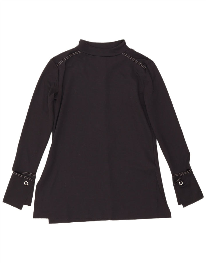 Top Zara da donna a maniche lunghe UK 10 Small Nero Poliestere