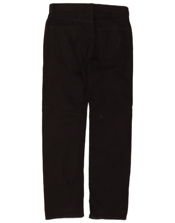 Jeans dritti vestibilità regolare da uomo Marks & Spencer W32 L31 cotone nero