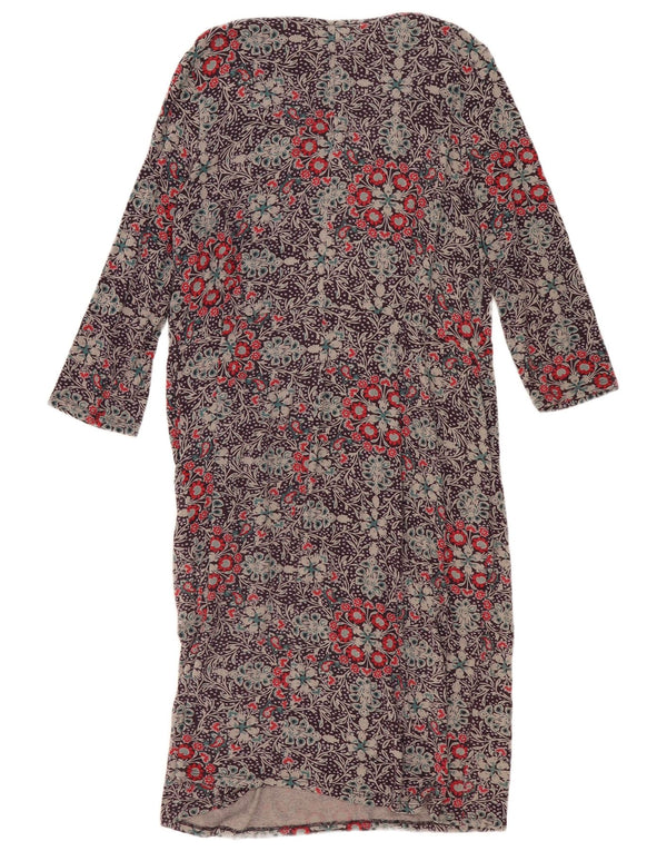 Abito tubino con maniche a 3/4 da donna White Stuff UK 16 Grande motivo floreale multicolore