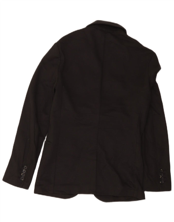 Giacca blazer a 2 bottoni da donna Zara UK 36 piccola poliestere nero