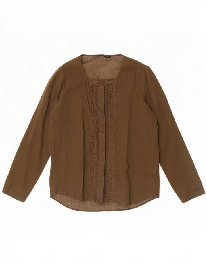 Camicia Zara da donna camicetta UK 14 media kaki