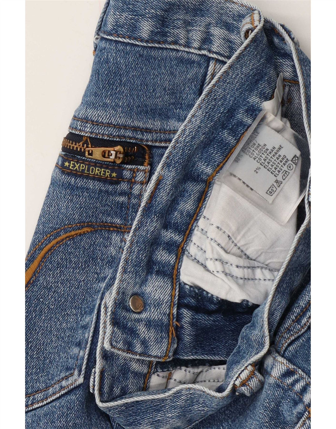 Jeans dritti da donna Explorer W26 L30 cotone blu
