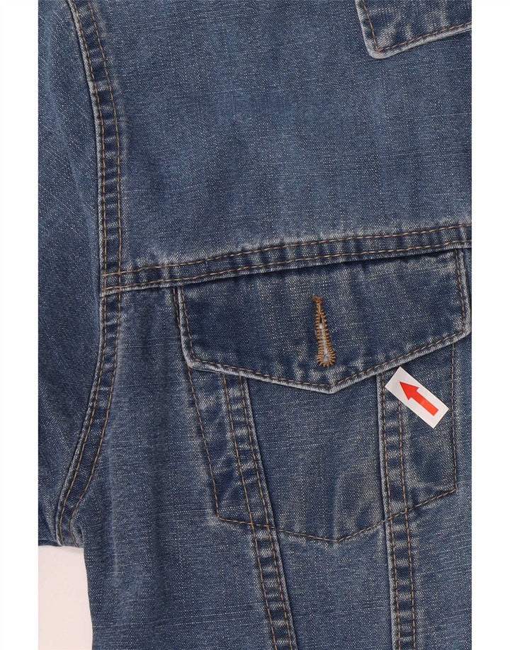 Giacca di jeans vintage da donna UK 14 grande blu navy