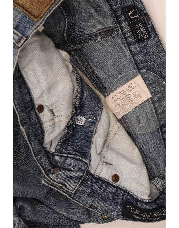 Jeans dritti da uomo Armani W32 L32 in cotone blu