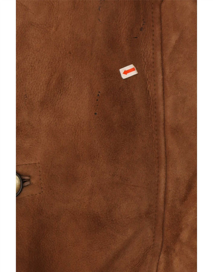 Giacca in shearling vintage da uomo IT 48 Shearling marrone medio
