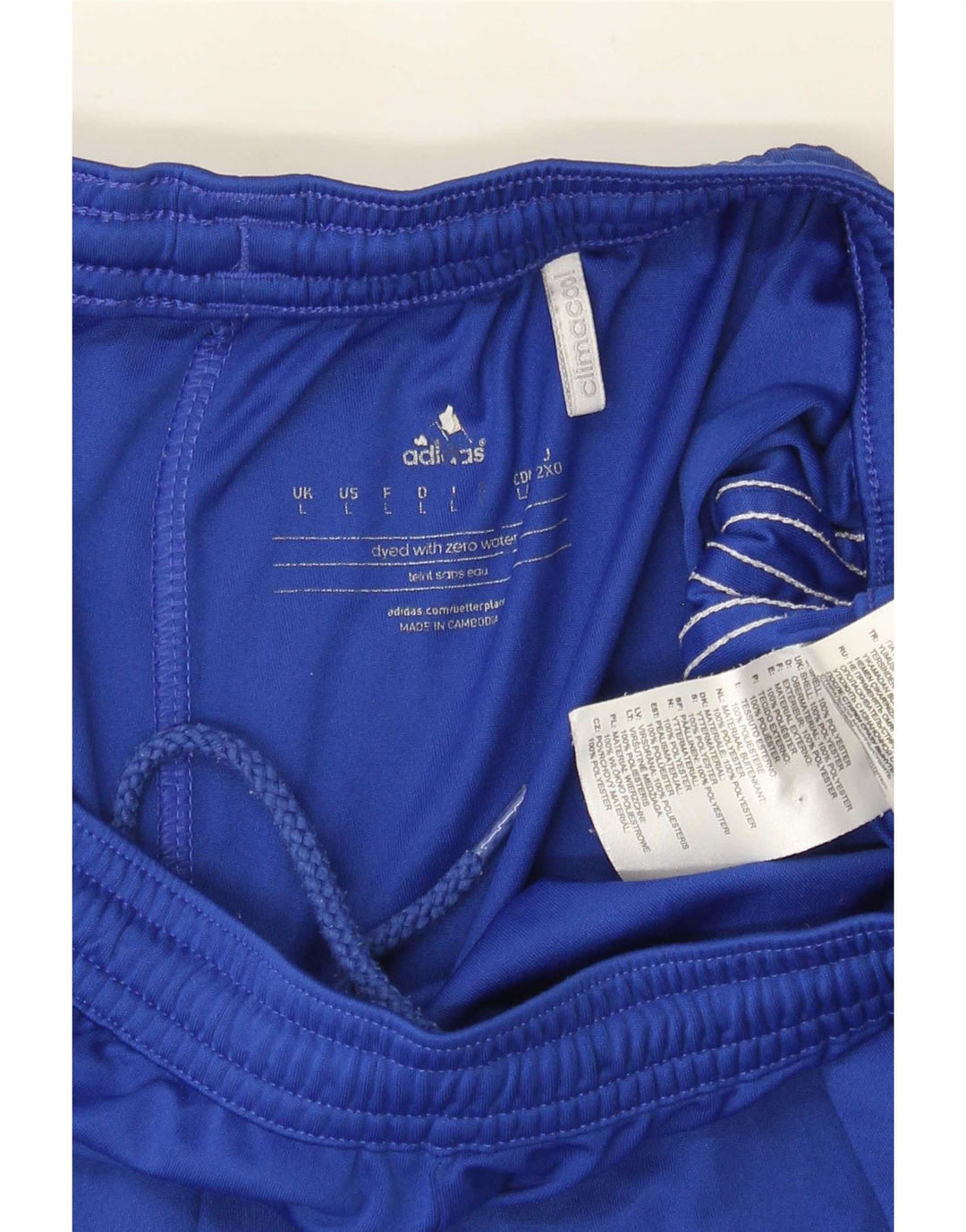 Pantaloncini sportivi Adidas Climacool da uomo grandi in poliestere color block blu