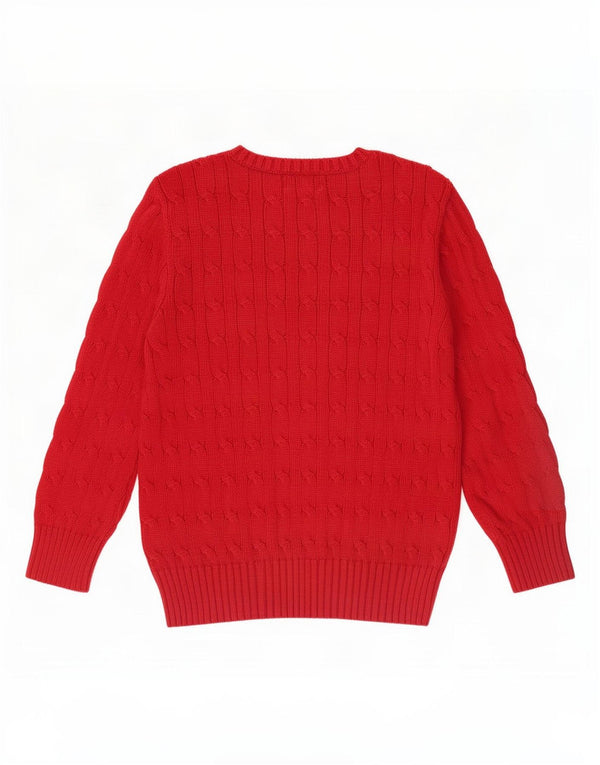 Polo Ralph Lauren Maglione da ragazzo con scollo a barca 6-7 anni in cotone rosso