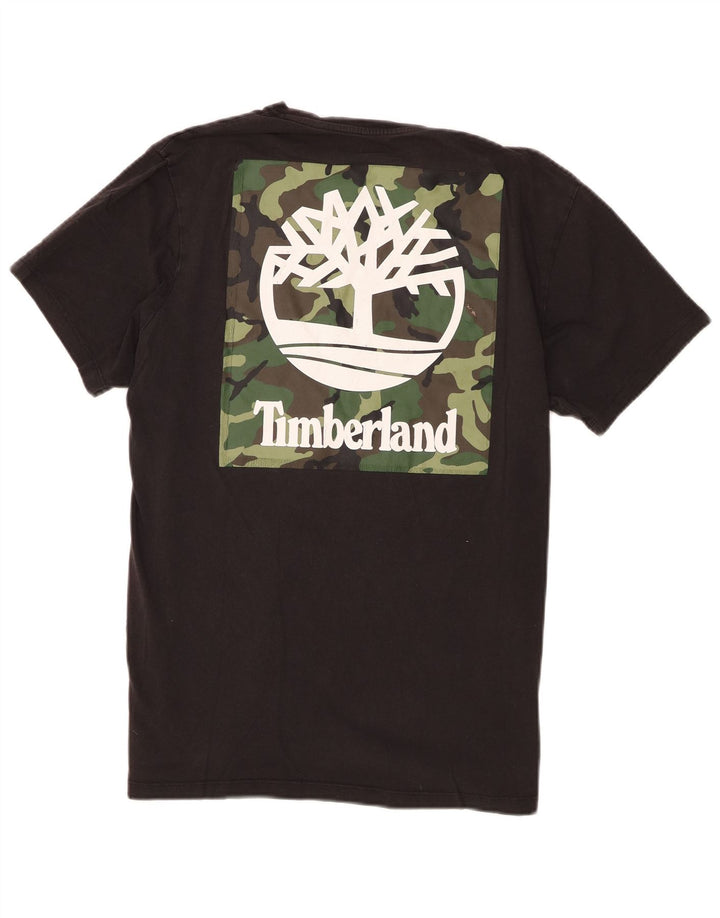 T-shirt grafica da uomo Timberland Top piccola in cotone nero