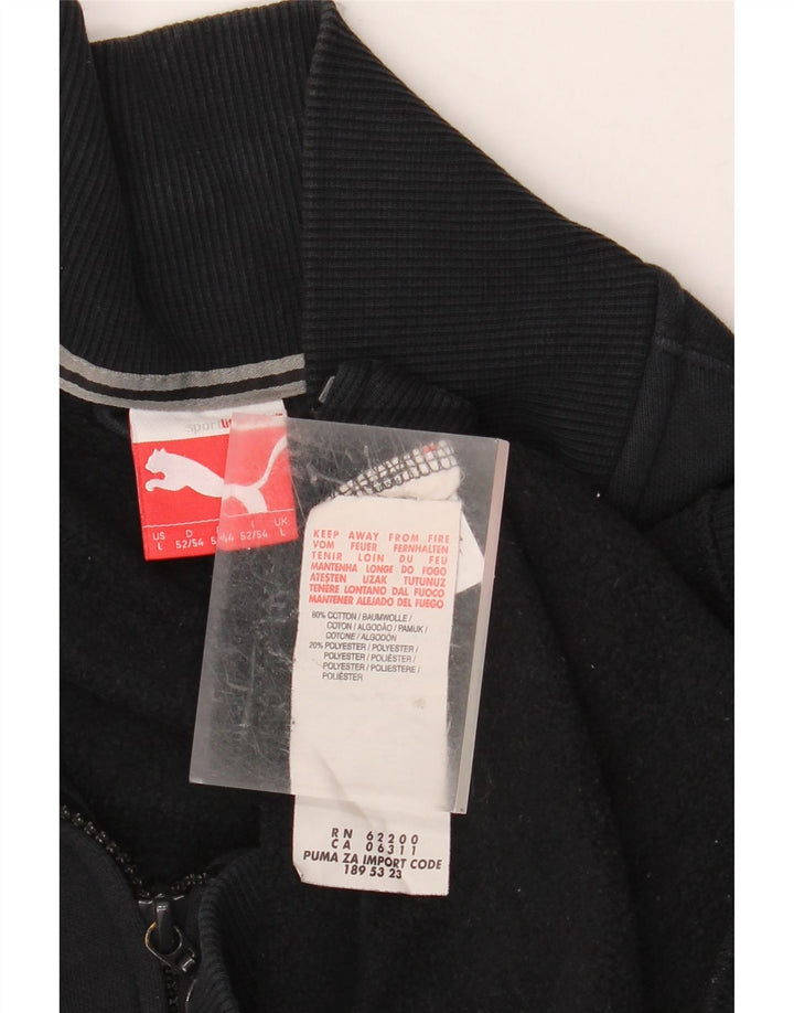 Giacca da ginnastica grafica da uomo PUMA grande in cotone nero