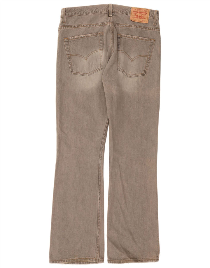 Levi's Uomo 507 Bootcut Jeans W34 L32 Cotone Grigio