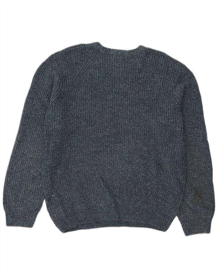 Maglione maglione girocollo da uomo Marks & Spencer 2XL Acrilico chiazzato blu