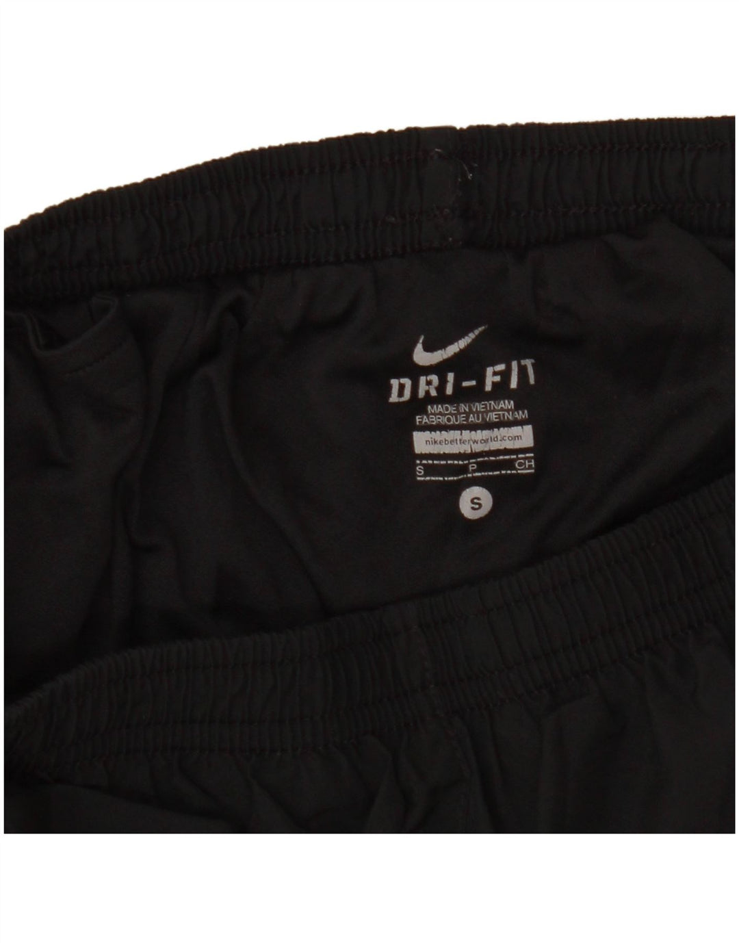 Pantaloncini sportivi NIKE Dri Fit Graphic da donna UK 8 Small Black Colourblock