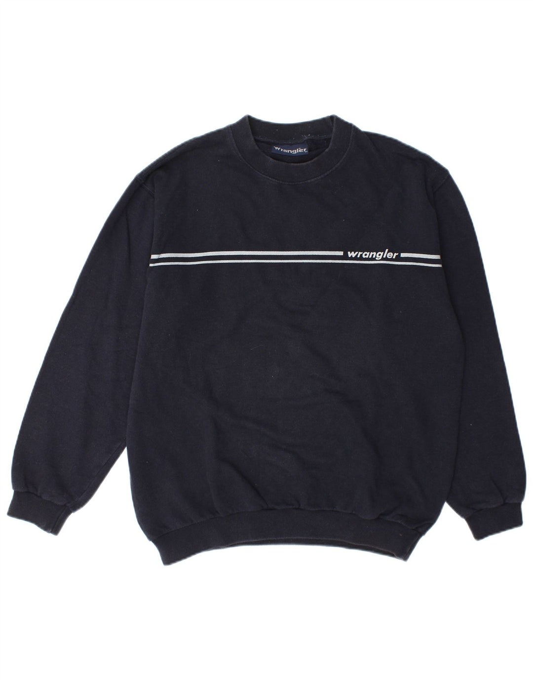 Felpa grafica da uomo Wrangler, maglione medio, cotone blu navy