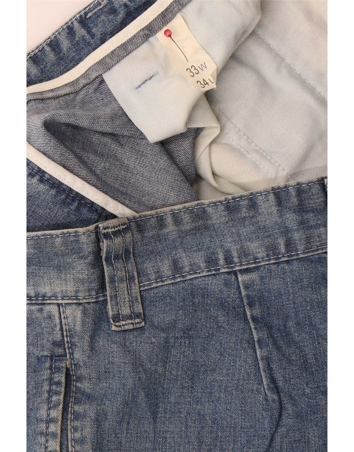 Jeans dritti vintage da donna W33 L34 Blu