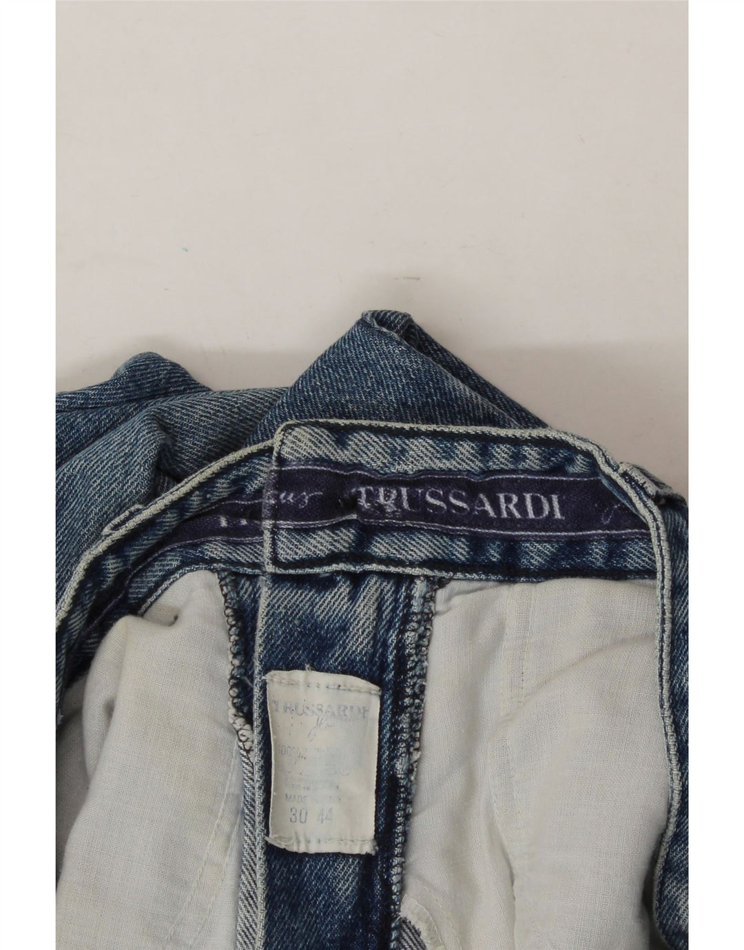 TRUSSARDI Womens Tapered Jeans IT 44 Medium W30 L28 Blue Cotton Vintage Trussardi and Second-Hand Trussardi from Messina Hembry 