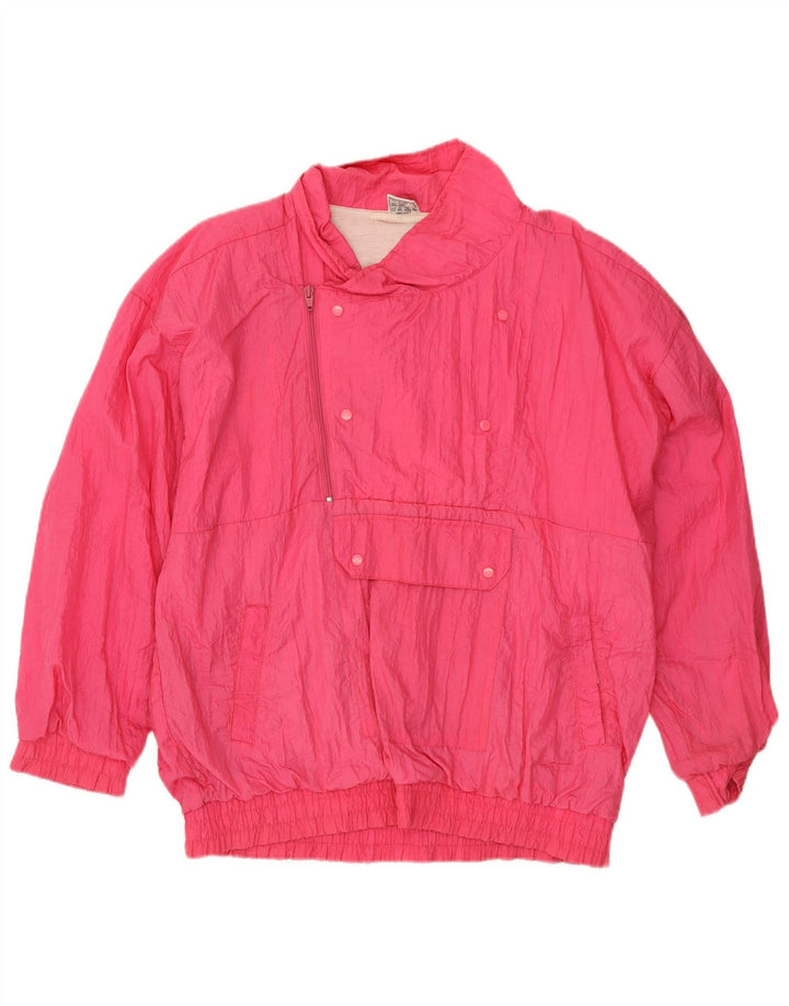 Giacca anorak da uomo vintage UK 42/44 grande nylon rosa