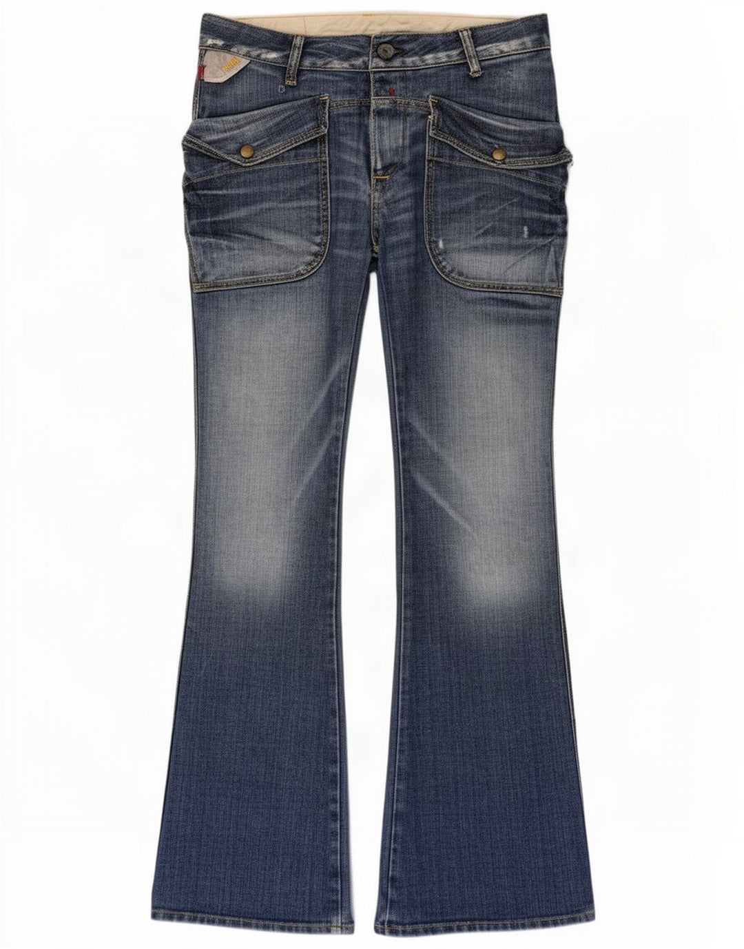 Replay Jeans cargo bootcut da uomo W30 L32 cotone blu
