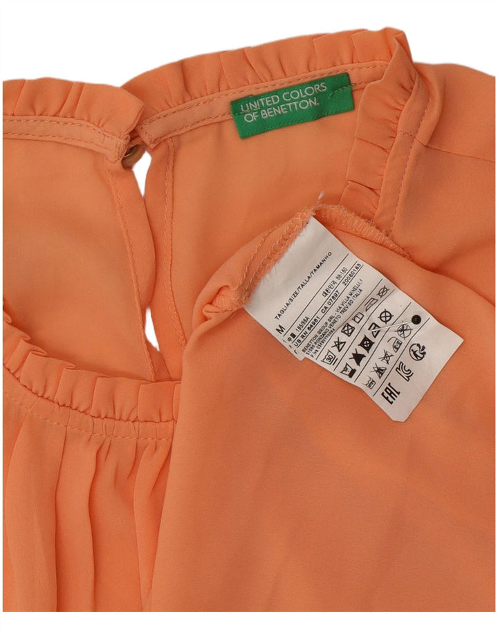 Camicetta da donna Benetton Top UK 14 Poliestere arancione medio
